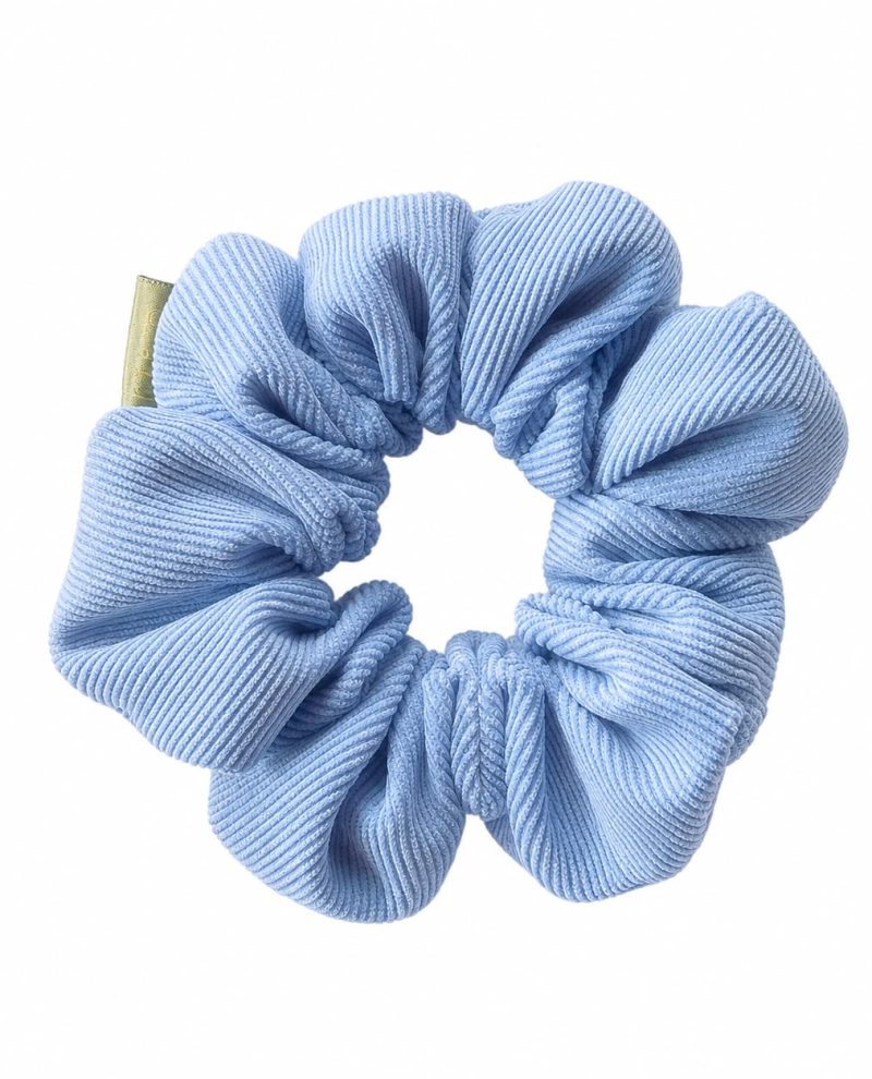 Scrunchie corduroy Azul Claro